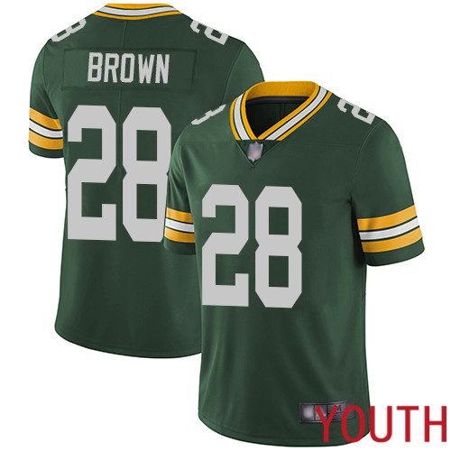 Green Bay Packers Limited Green Youth 28 Brown Tony Home Jersey Nike NFL Vapor Untouchable